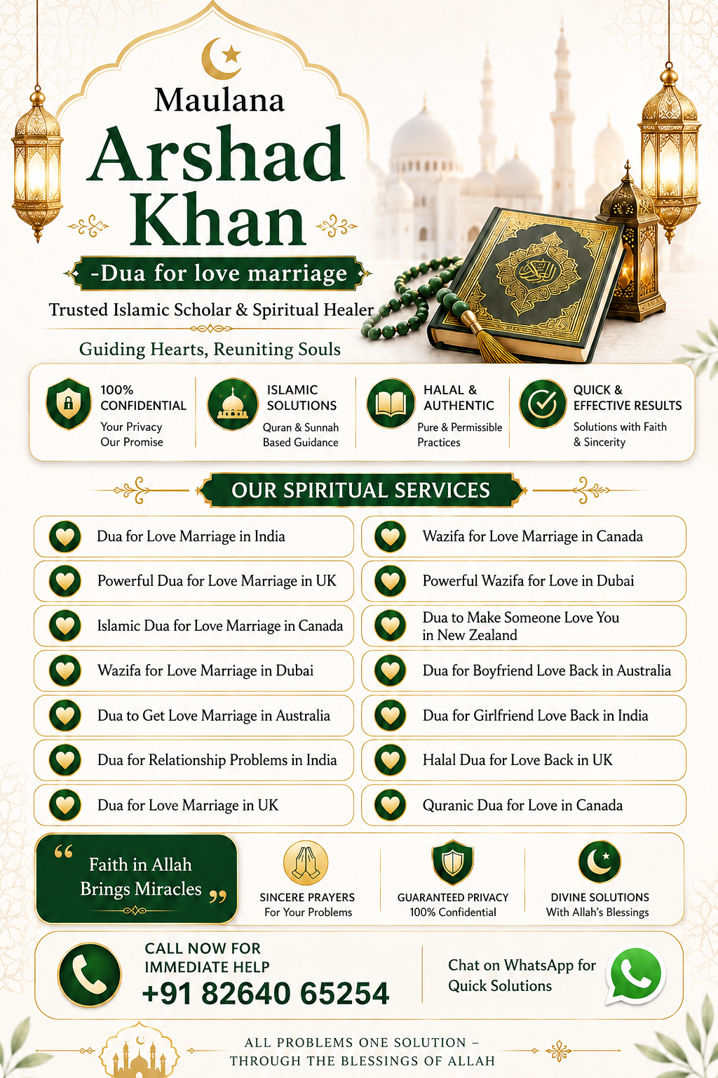 Maulana Arshad Khan - Love Marriage & Relationship Specialist